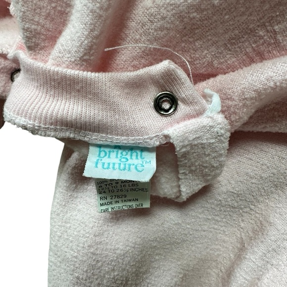 Vintage Bright Future Infant One Piece Outfit Pink w Cat Size 6-9  months - Picture 9 of 9